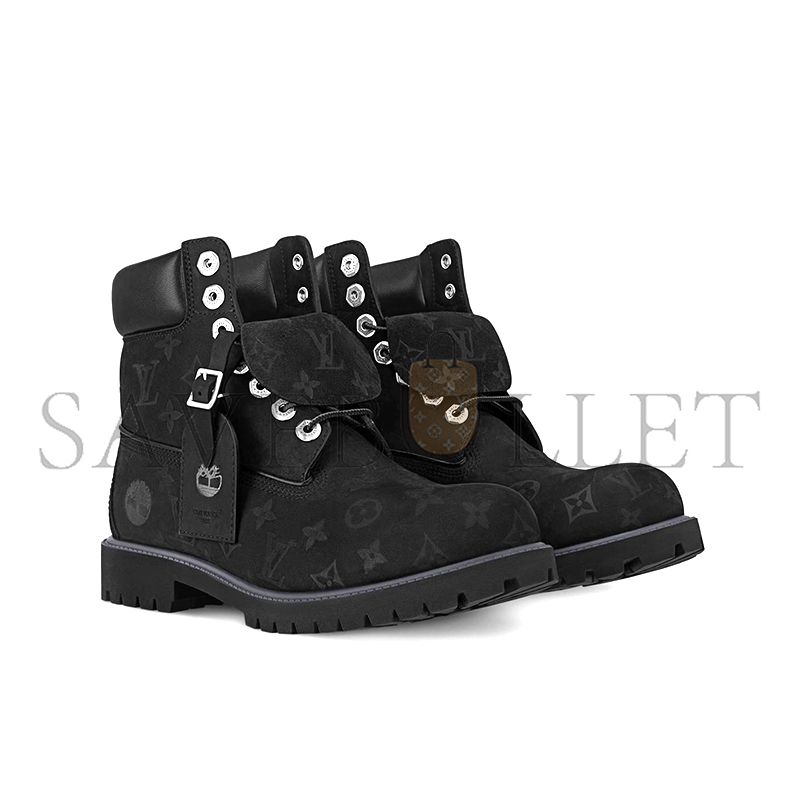 LOUIS VUITTON X TIMBERLAND 6″ ANKLE BOOT BLACK MONOGRAM 1AD73H